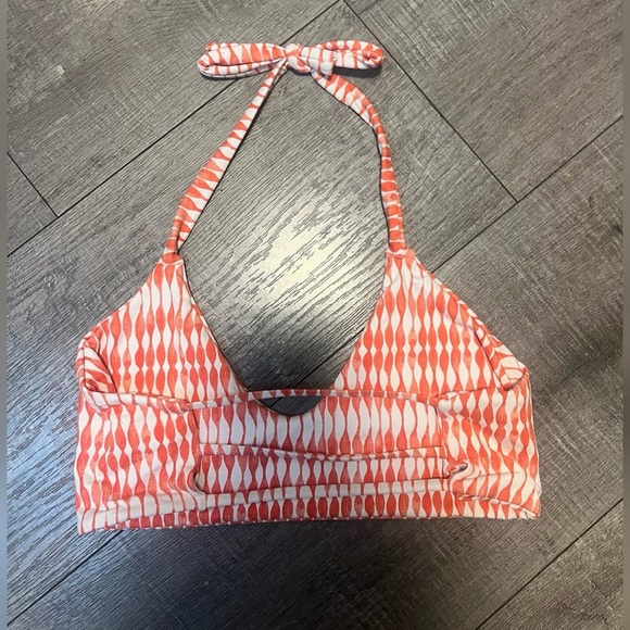 Midori Bikini Orange White Print Swimsuit Top Size XL $72 - Picture 3 of 3